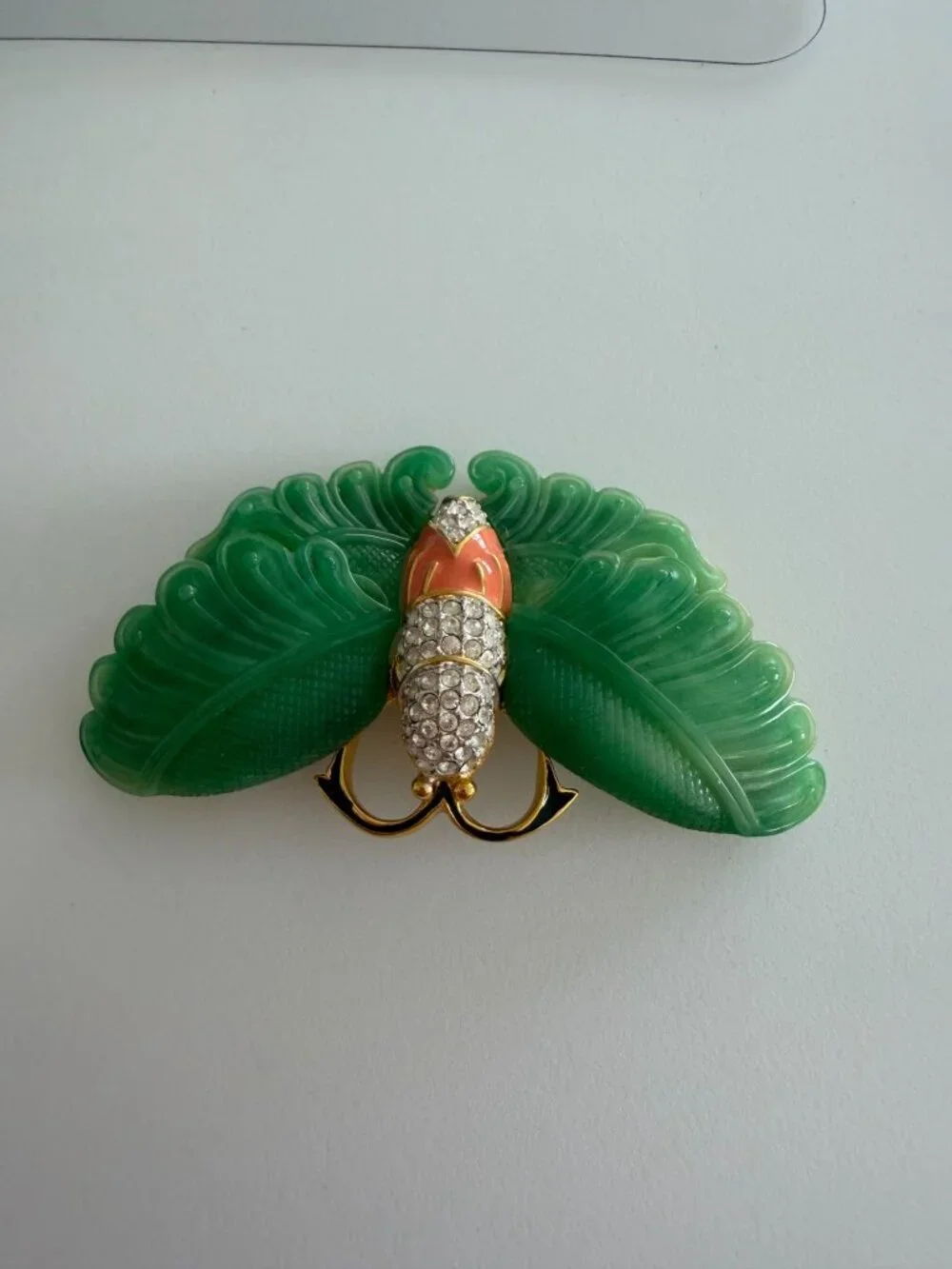 KENNETH JAY LANE Vintage Moth Resin Brooch Pin - Picture 4 of 8
